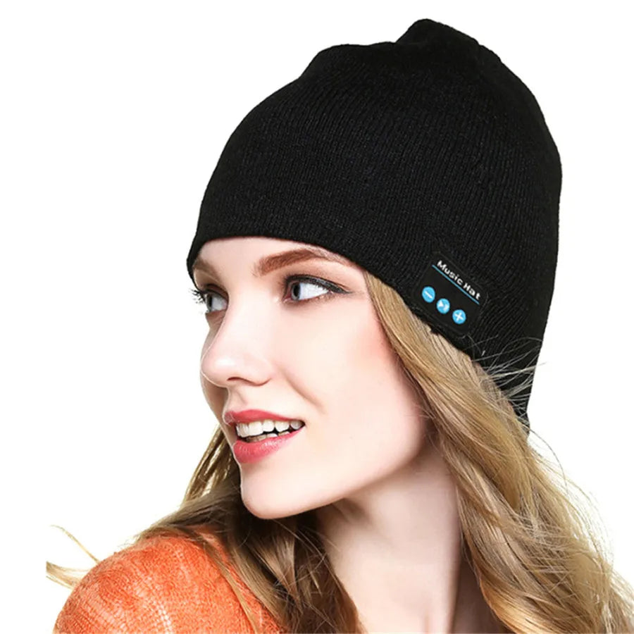 Bluetooth Headphone Wireless Smart Cap Headset Warm Beanie Speaker Hunting Camping Running Music Earphone Hat Rechargeable