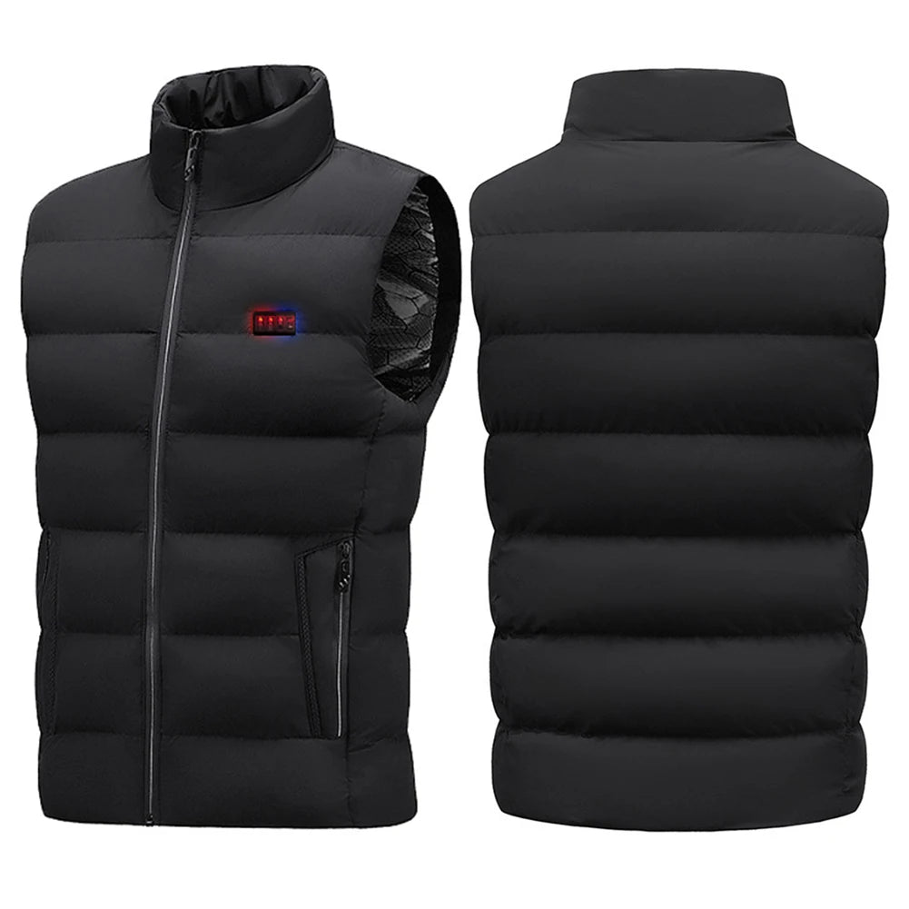 23/9 Heated Zones Vest Electric Heated Jacket Washable Men's Winter Jacket USB Heating Vest Thermal Clothing For Camping S-7XL