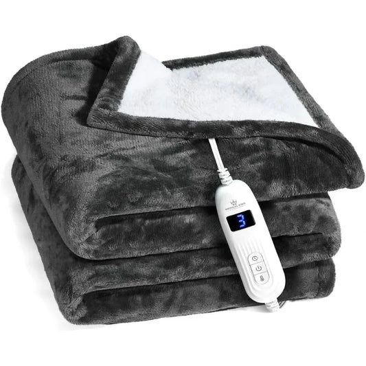 Heated Blanket, Machine Washable Extremely Soft & Comfortable Electric Blanket Throw Fast Heating with Hand Controller