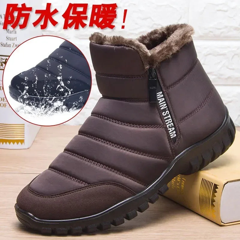 Winter Men Ankle Snow Boots Waterproof Non Slip Shoes for Men Casual Keep Warm Plush Plus Size Couple Footwear Chaussure Homme66