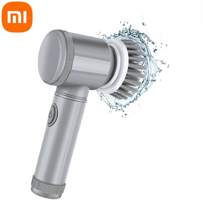 Xiaomi MIJIA Electric Scrubber Spin Cleaning Brush Power Scrubber With 5Replaceable Brush Heads Electric Cleaning Brush Bathroom