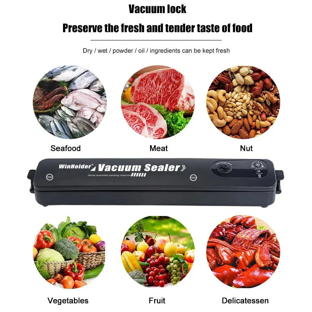 Portable Home 3 IN 1 Vacuum Sealer Machine  Automatic Food Preservation Storage Dry Wet Vaccum Packing with Free 10 Sealing Bags